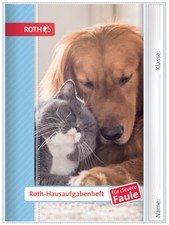 ROTH Hausaufgabenheft Tiere für clevere Faule "Hund & Katze" DIN A5