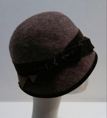 Hut cloche filz brown - hut,