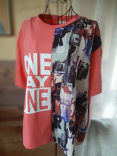 Damen TShirt,Rockgewitter,Größe XL,kurzarm,rot,bunt