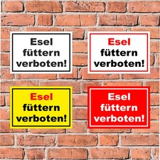 Schild Esel füttern verboten