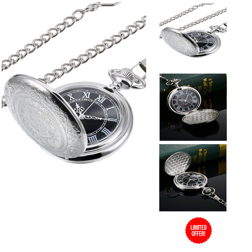 Herren taschenuhr quarz metall - herren,