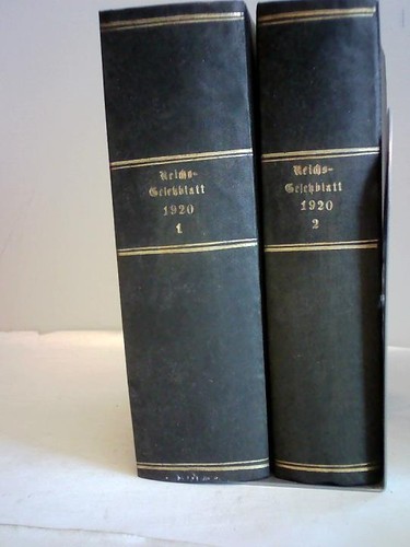 Reichs gesetzblatt 1920 1 - 1920, &