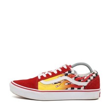 VANS Damen Old Skool Flammen Checkerboard Schuh Rot Lightweight Sneaker EU 39