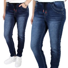 KAROSTAR ★ JOGGING JEANS JOGPANT SCHLUPFHOSE HOSE BOYFRIEND BAGGY BLAU 36 - 48