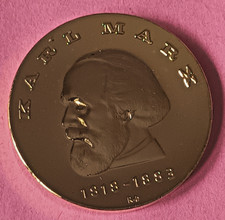 DDR Münze 20 Mark KARL MARX  vergoldet 1968