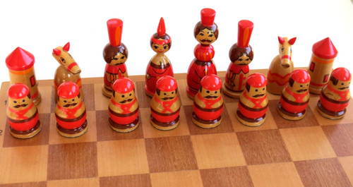 Vintage holz schach - vintage,
