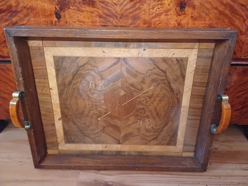Antikes tablett art deco - antikes,