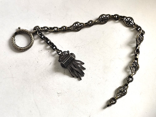Antike taschenuhr kette 800 - taschenuhr,