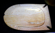 Steinschale Dekoschale Seifenschale Fischform Naturstein Handarbeit SchmuckAblag