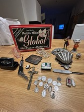  Flohmarktartikel Konvolut Sammlung Zinn, Glas, Figuren