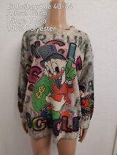Dagobert Duck Glitzer Pullover Größe 40-44 Einheitsgröße 