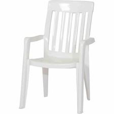 SIEGER Palma Stapelsessel, weiß Vollkunststoff