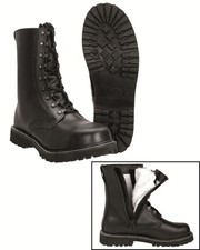 Pilotenstiefel mit Futter+Reißverschluß schwarz, BW Kampfstiefel       -NEU-
