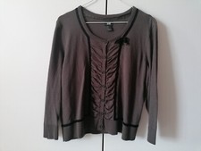 H&M Strick Bolero kurzer Cardigan braun Gr. M mit Schleife