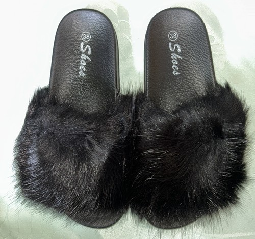 Damen kunstfell pantoffeln - damen,