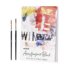 Acryl Papier Zeichenblock - 25 Blatt Malblock Din A4 - Zeichenpapier - weiß