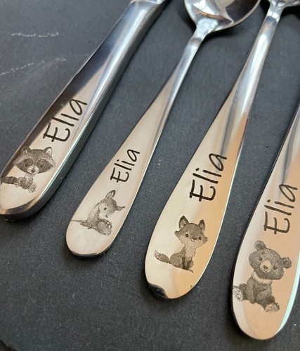 Kinderbesteck mit gravur - kinderbesteck,