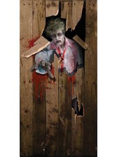 Halloween Horror Zombie durchbricht Tür - Türposter 3 Fuß x 6 Fuß
