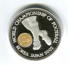 Uganda 1000 Schilling Fußball WM 2002 Korea - Japan Silber PP (M9746)