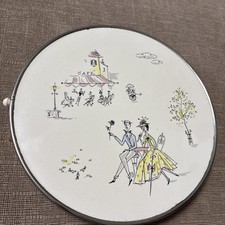 50er 60er Tortenplatte drehbar Porzellan Dom Keramik Teenager Rockabilly Vintage
