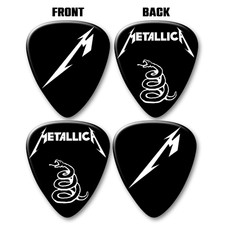 4 x Metallica Gitarren-Plektrum Plektrum 0,96 mm schwarz James Hetfield Snake Kirk Hammett
