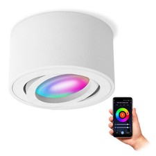 CELI-1WM Aufbauspot weiß schwenkbar flach mit WLAN RGB LED dimmbar 5W 230V