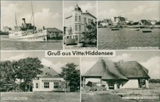 Ansichtskarte Vitte Hiddensee Strandhotel Schiff Ausflugslokal (b138)