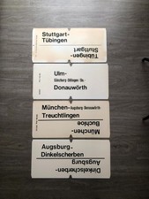 Zuglaufschild-Set Y 12:  4 große Zuglaufschilder im Paket