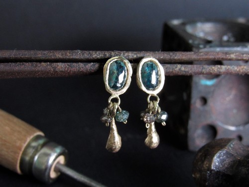 Diamant ohrringe 14k - 14k, gelbgold