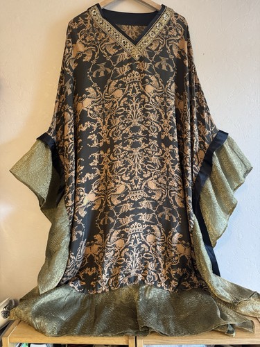 Damen kaftan luxuriös - kaftan, schwarz