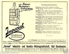 Grudeherd Imperial Reklame von 1925 Herd Ofen Ferrum Bad Oeynhausen ad Holzofen