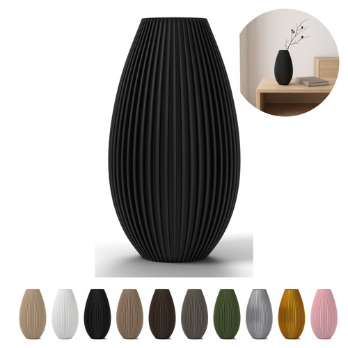 Deko vase gerippt - gerippt, 17