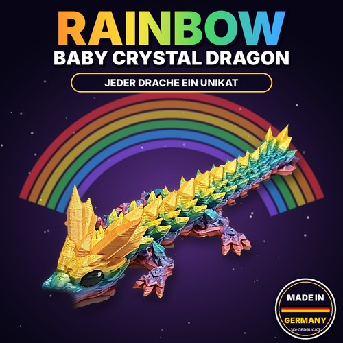 Rainbow baby crystal dragon - baby,