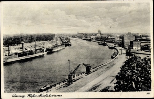 Gdańsk danzig hafen - ak,