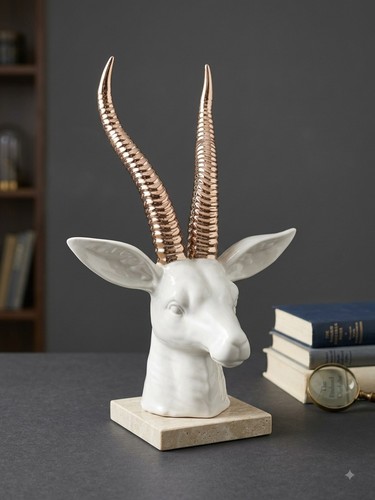 Skulptur antilope aus keramik - antilope,