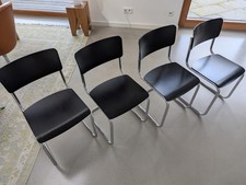 4x Thonet S43 schwarz Buche