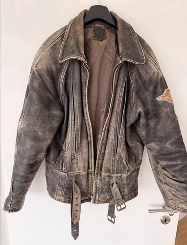 Vintage motorrad lederjacke - motorrad,