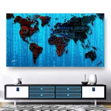 Leinwand Bilder Weltkarte