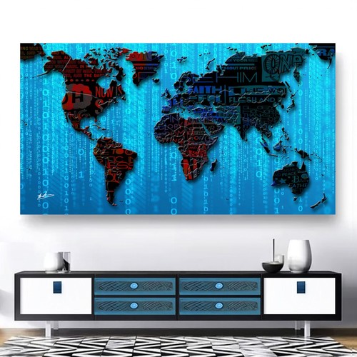 Leinwand bilder weltkarte - leinwand,