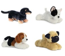 1 Plüschtier Hund 20cm Dackel Mops Beagle Kuscheltiere Haustiere Tiere Stofftier