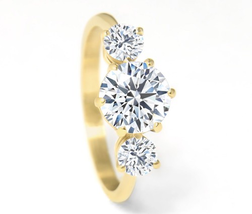 Diamant ring aus 585 gelbgold - diamant,
