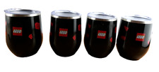 LEGO Tassen Becher Gläser / 4 Stück / Thermobecher / Logo Schwarz Rot