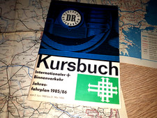antik DDR Kursbuch Deutsche Reichsbahn Internationaler +  Binnenverkehr 1985/86