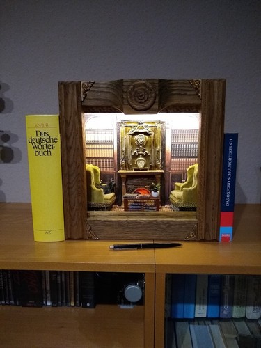 Book nook mini bibliothek - book,
