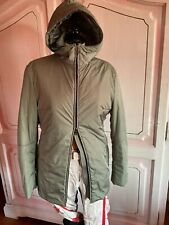 Skijacke Prada,Damen,Größe 38/40, Grau,tailliert,Kapuze,Daunengefüttert 