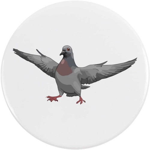 Pigeon with attitude button - attitude',