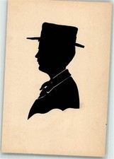 13969478 - Frau mit Hut Verlag Dondorf 976 Scherenschnitt 1900