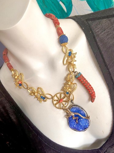 Collier designer kette koralle - designer,