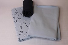 Stoffpaket-Jersey - Kinderbekleidung - hellblau Dreiecke, SPJ 10 a