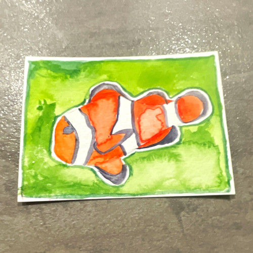 Original clownfisch aceo - original,